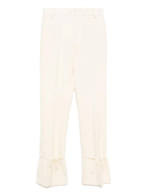 slim flared trousers by ROKH