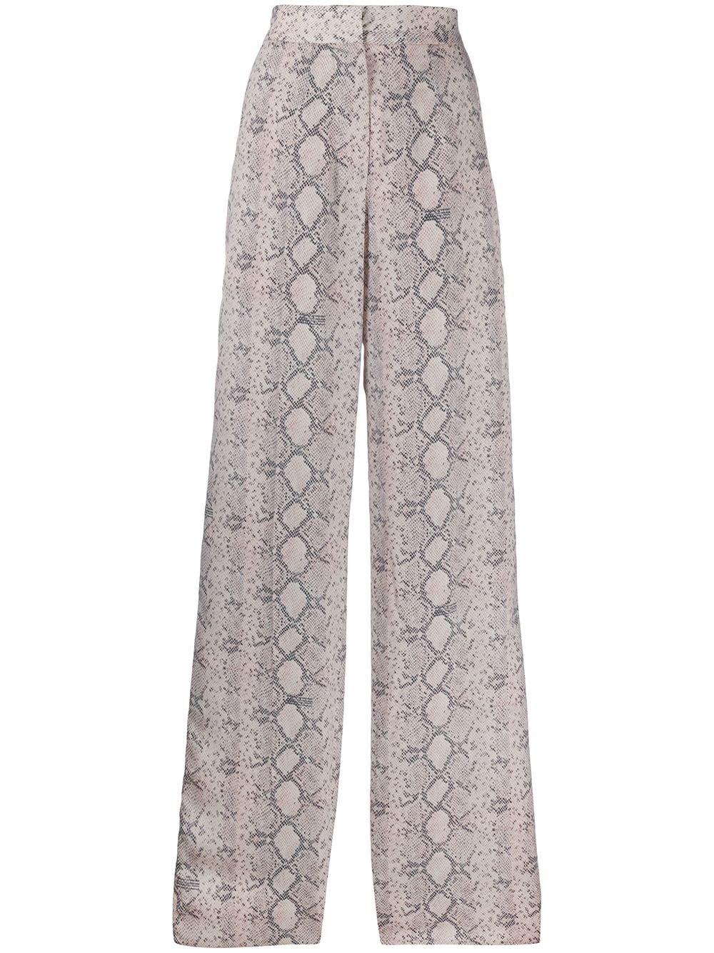 snakeskin print wide-leg trousers by ROKH