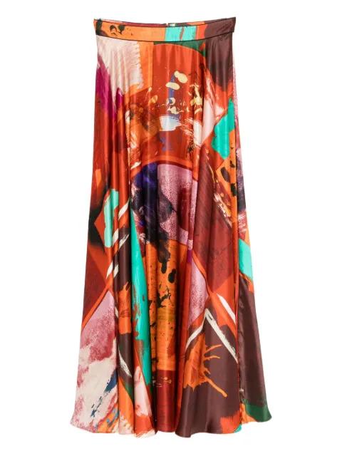 Ameera pictorial-print A-line maxi skirt by ROKSANDA