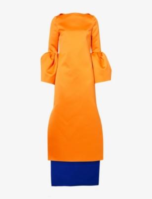Bardot Puff-Sleeve Silk Maxi Dress by ROKSANDA