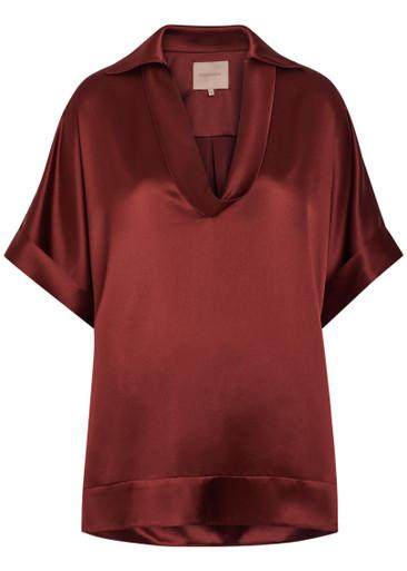 Enira satin top by ROKSANDA
