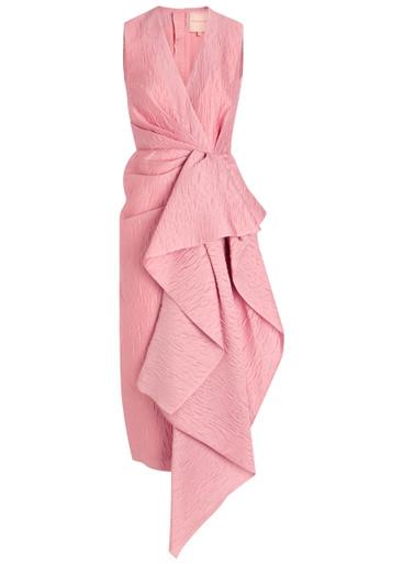 Esra cascading cloqué midi dress by ROKSANDA