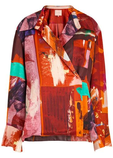 Java printed satin blouse by ROKSANDA