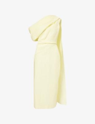 Maite Asymmetric Draped Textured Dress by ROKSANDA