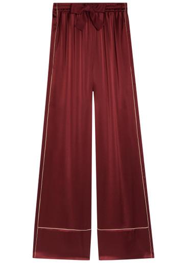 Nael wide-leg satin trousers by ROKSANDA