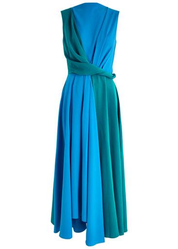Parsa colour-blocked twisted midi dress by ROKSANDA