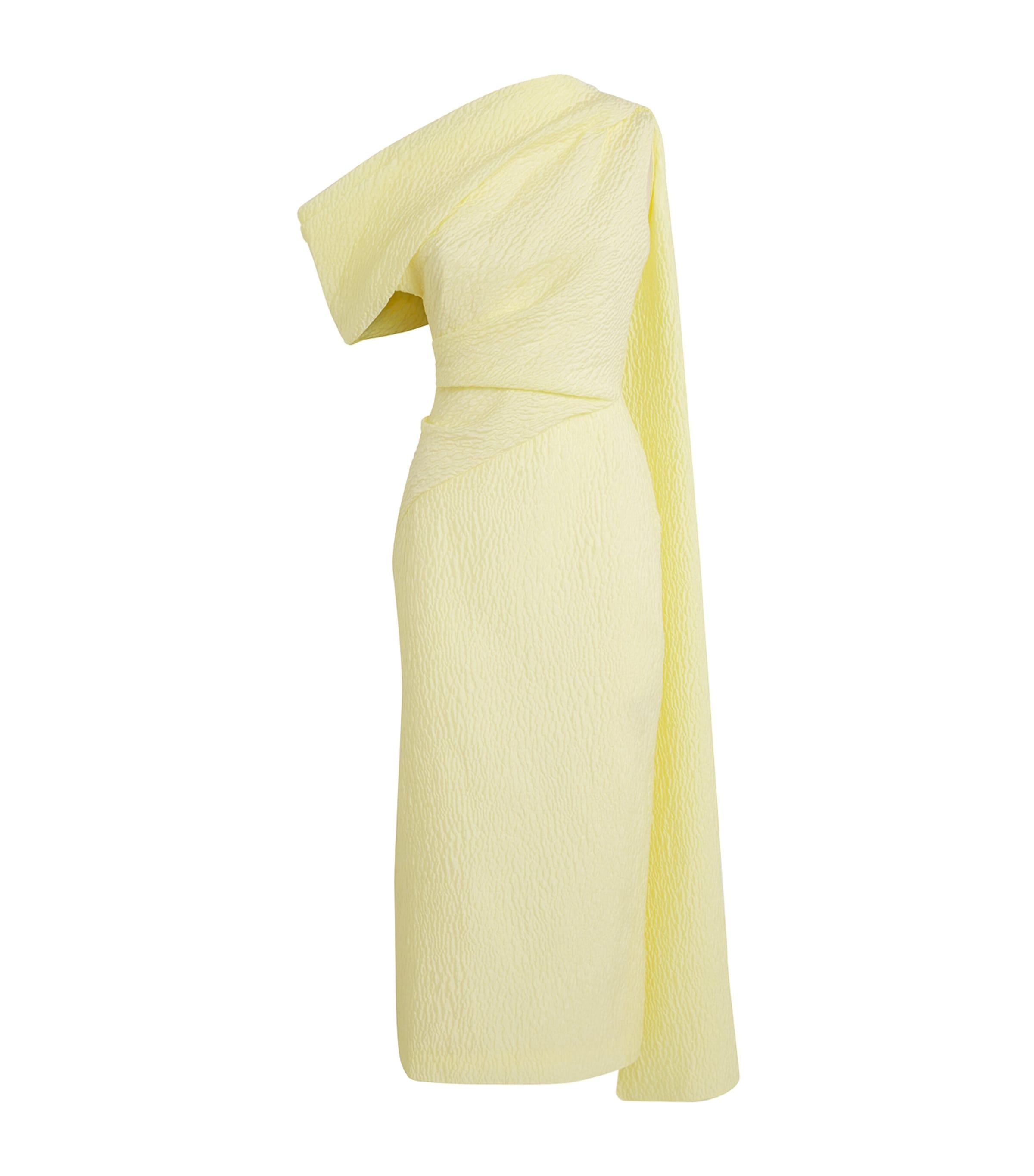 Roksanda Cloqué One-Shoulder Maite Midi Dress by ROKSANDA