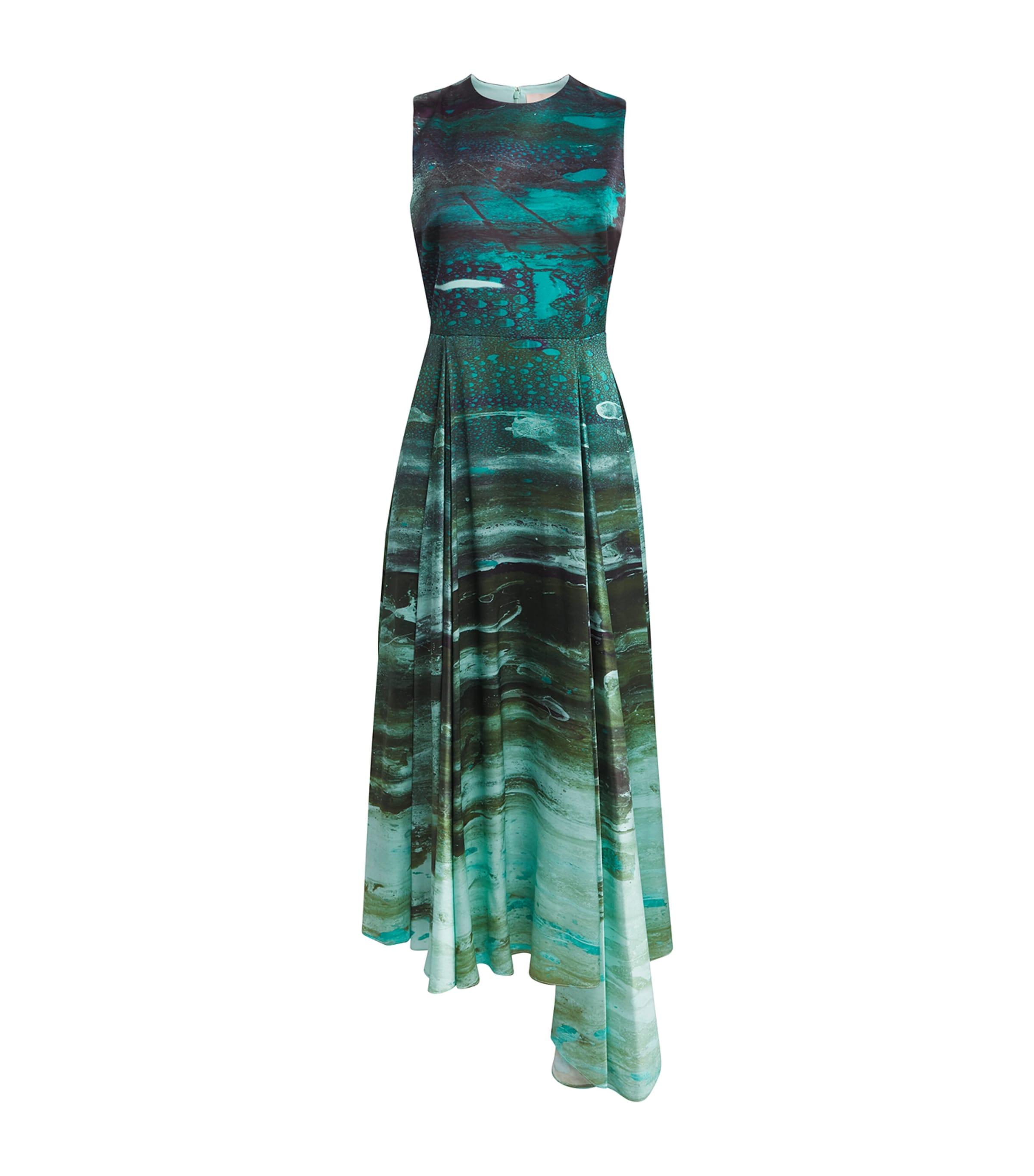 Roksanda Silk Asymmetric Tera Midi Dress by ROKSANDA
