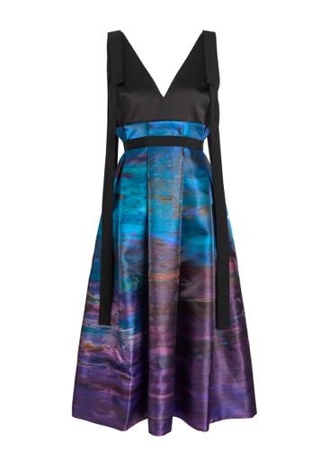 Runa printed satin midi dress by ROKSANDA