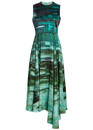 Tera printed silk midi dress by ROKSANDA