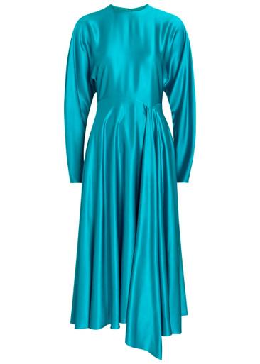 Yelin asymmetric silk midi dress by ROKSANDA