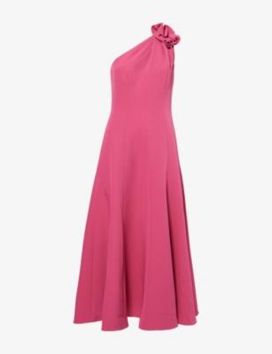 3D-Flower Strapless Woven Gown by ROLAND MOURET