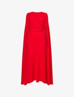 Cady Belted Woven Midi Dress by ROLAND MOURET