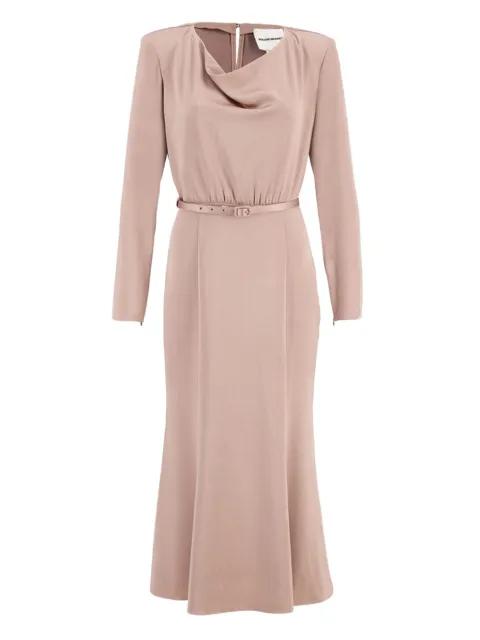 cowl-neck midi dress by ROLAND MOURET