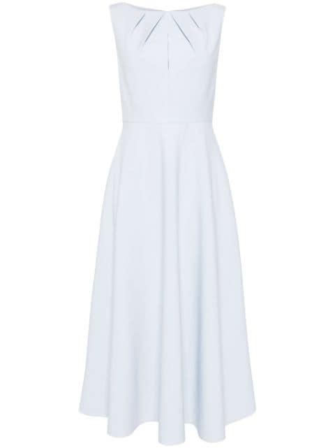 crepe midi dress by ROLAND MOURET