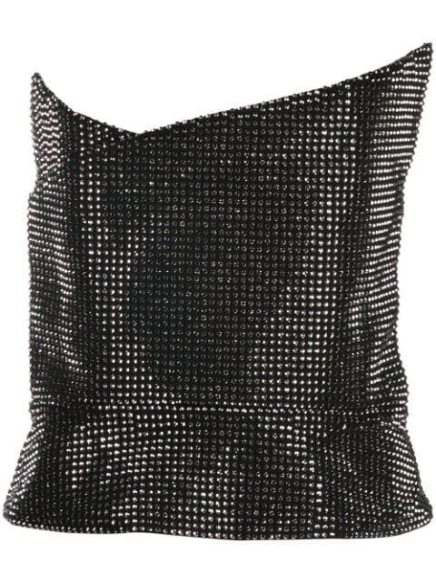 crystal-embellished asymmetric top by ROLAND MOURET
