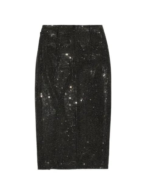 crystal-embellished ruched skirt by ROLAND MOURET