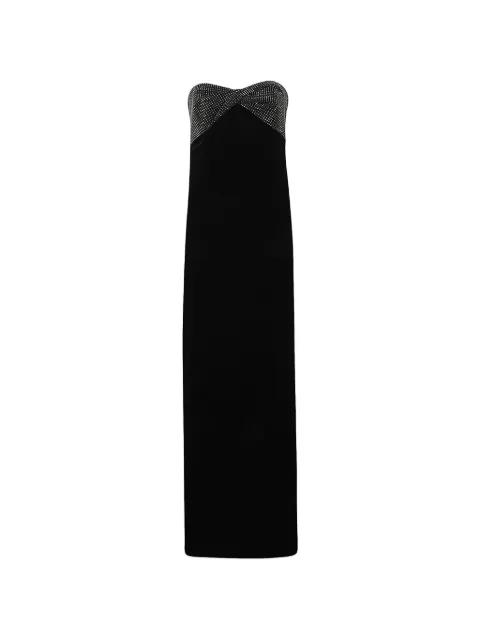 crystal-embellished strapless maxi dress by ROLAND MOURET