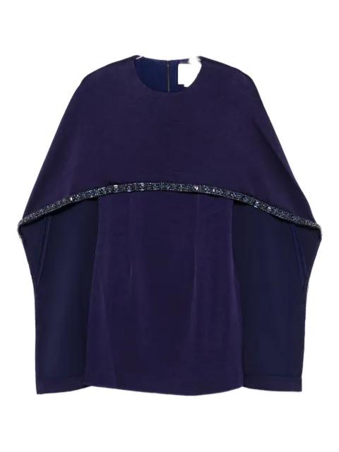 embellished cape dress by ROLAND MOURET