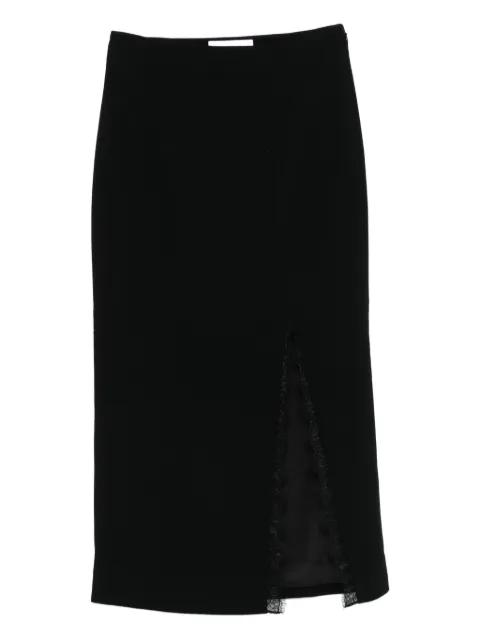 lace-insert pencil skirt by ROLAND MOURET