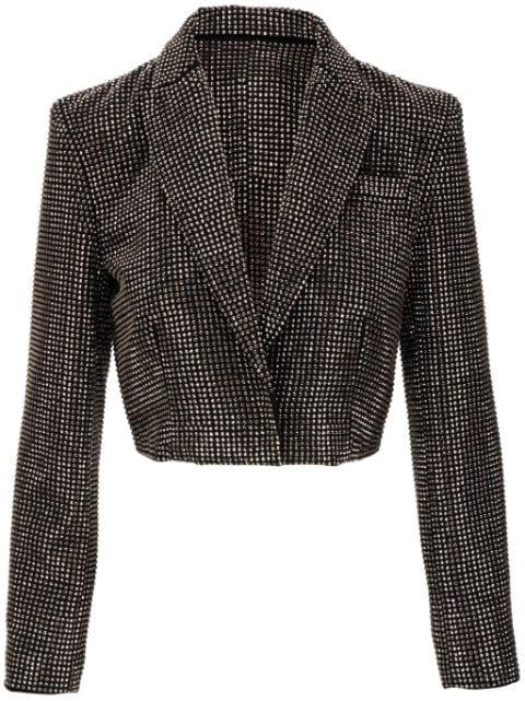 rhinestone-embellished cropped blazer by ROLAND MOURET