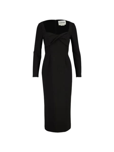 twist-detail long-sleeve dress by ROLAND MOURET