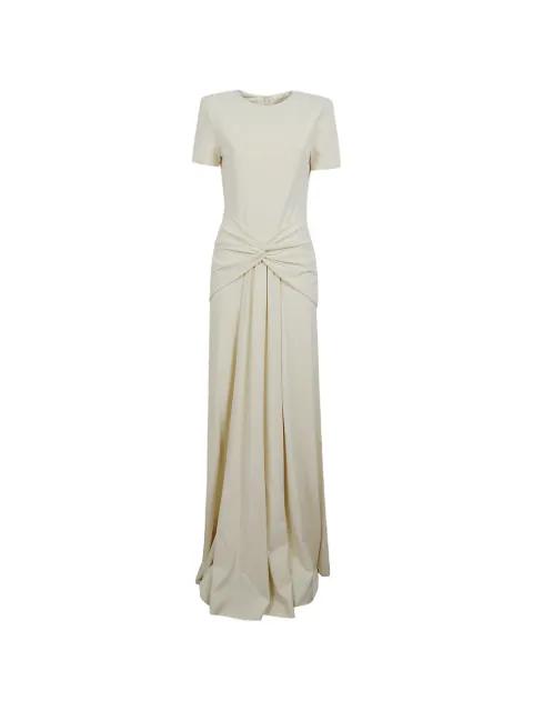 twist-detail short-sleeve gown by ROLAND MOURET