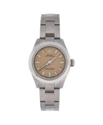 Oyster Perpetual Beige Automatic Watch in Stainless Steel 28mm by  ROLEX