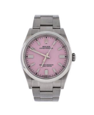 Oyster Perpetual Candy Pink Automatic Watch in Stainless Steel 36mm by  ROLEX