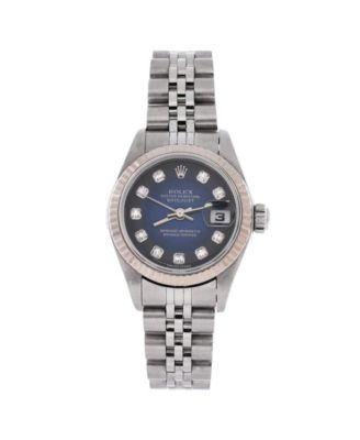 Oyster Perpetual Datejust Automatic Watch in Stainless Steel and White Gold with Diamond Markers 26mm by  ROLEX