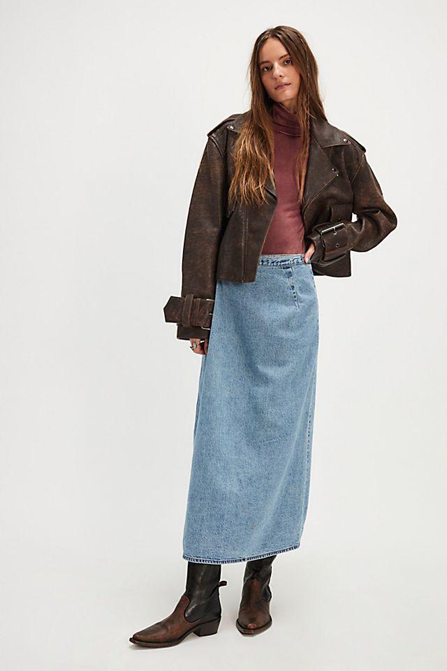 Rolla's Charlie Denim Maxi Skirt by ROLLA'S | FREE PEOPLE