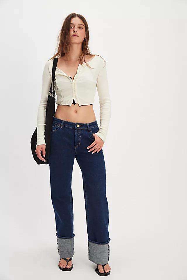 Rolla's Heidi Low-Rise Turn Up Jeans by ROLLA'S | FREE PEOPLE