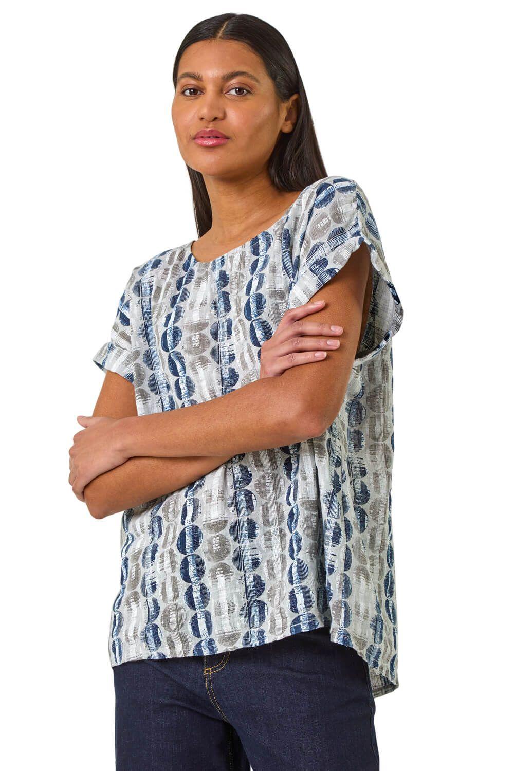 All Over Circle Print Top by ROMAN