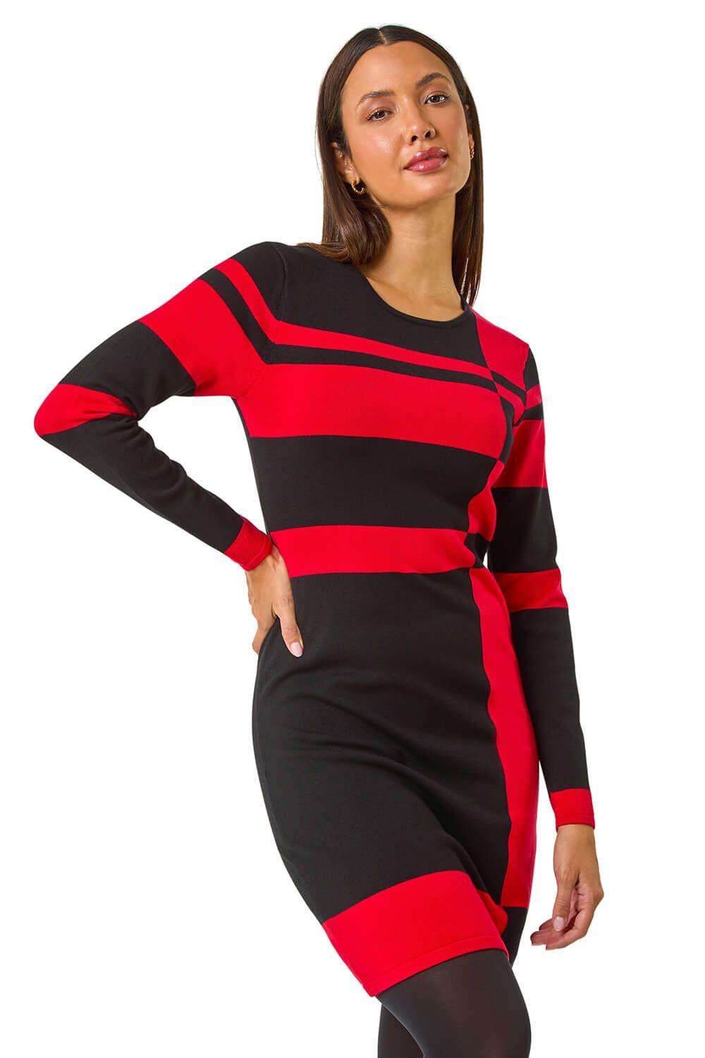 Colour Block Knit Dress by ROMAN