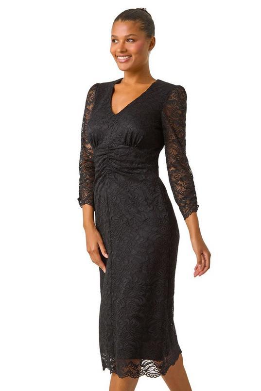 Corded Lace Midi Dress by ROMAN