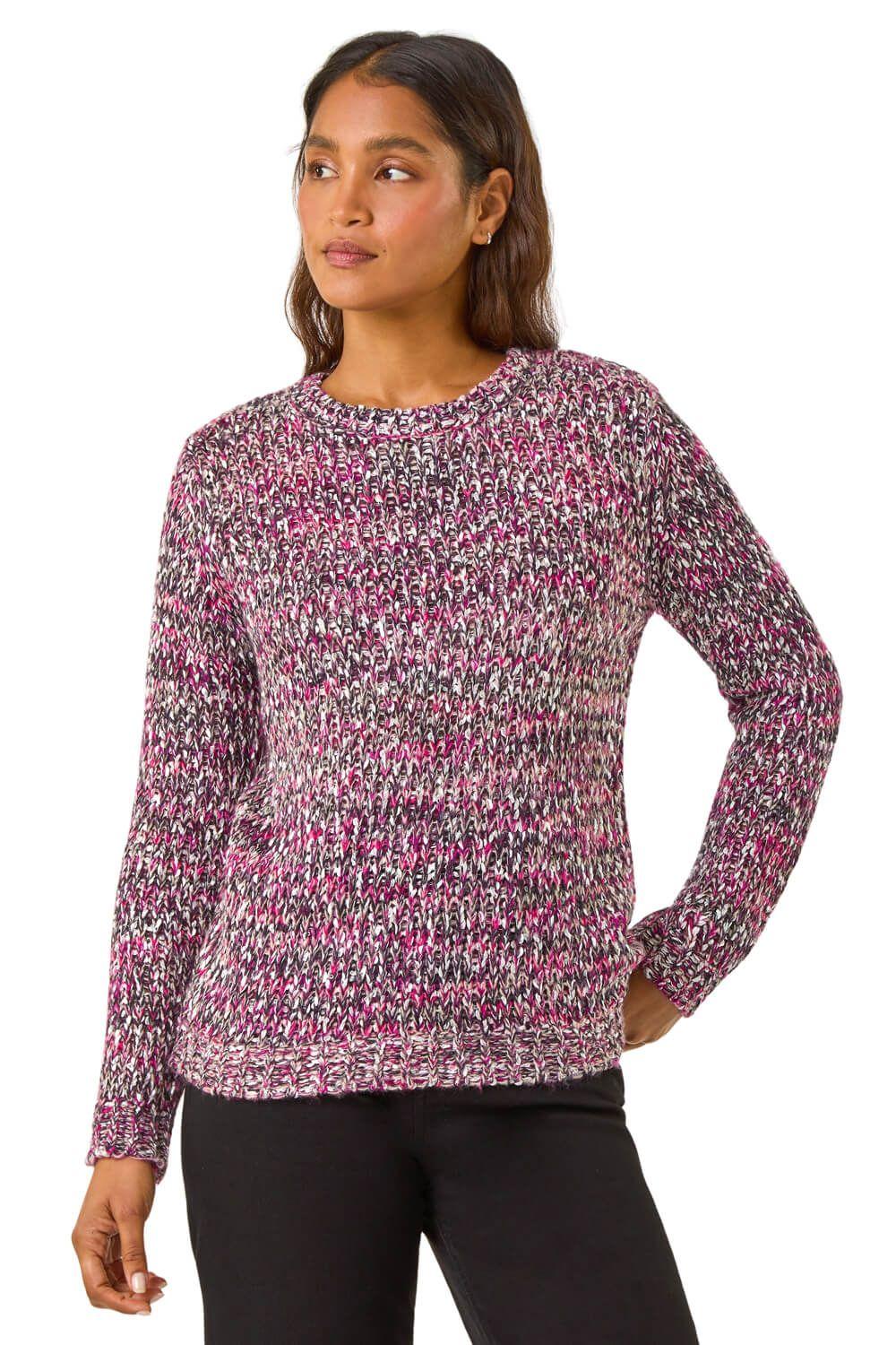 Crew Neck Tape Yarn Knit Jumper by ROMAN