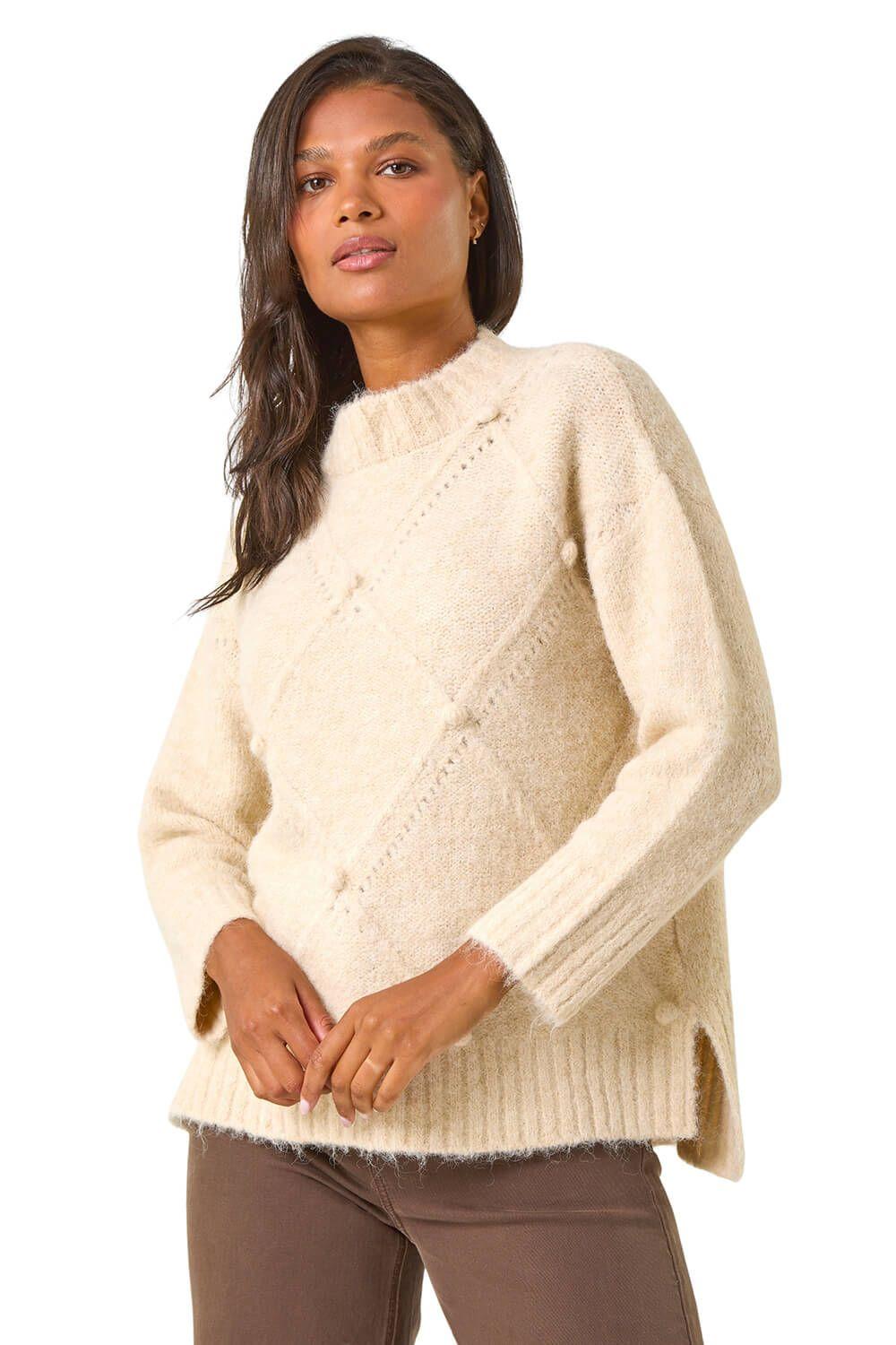 Diamond Stitch Knit Jumper by ROMAN