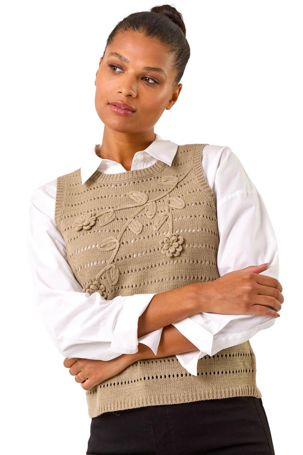 Floral Knit Top by ROMAN