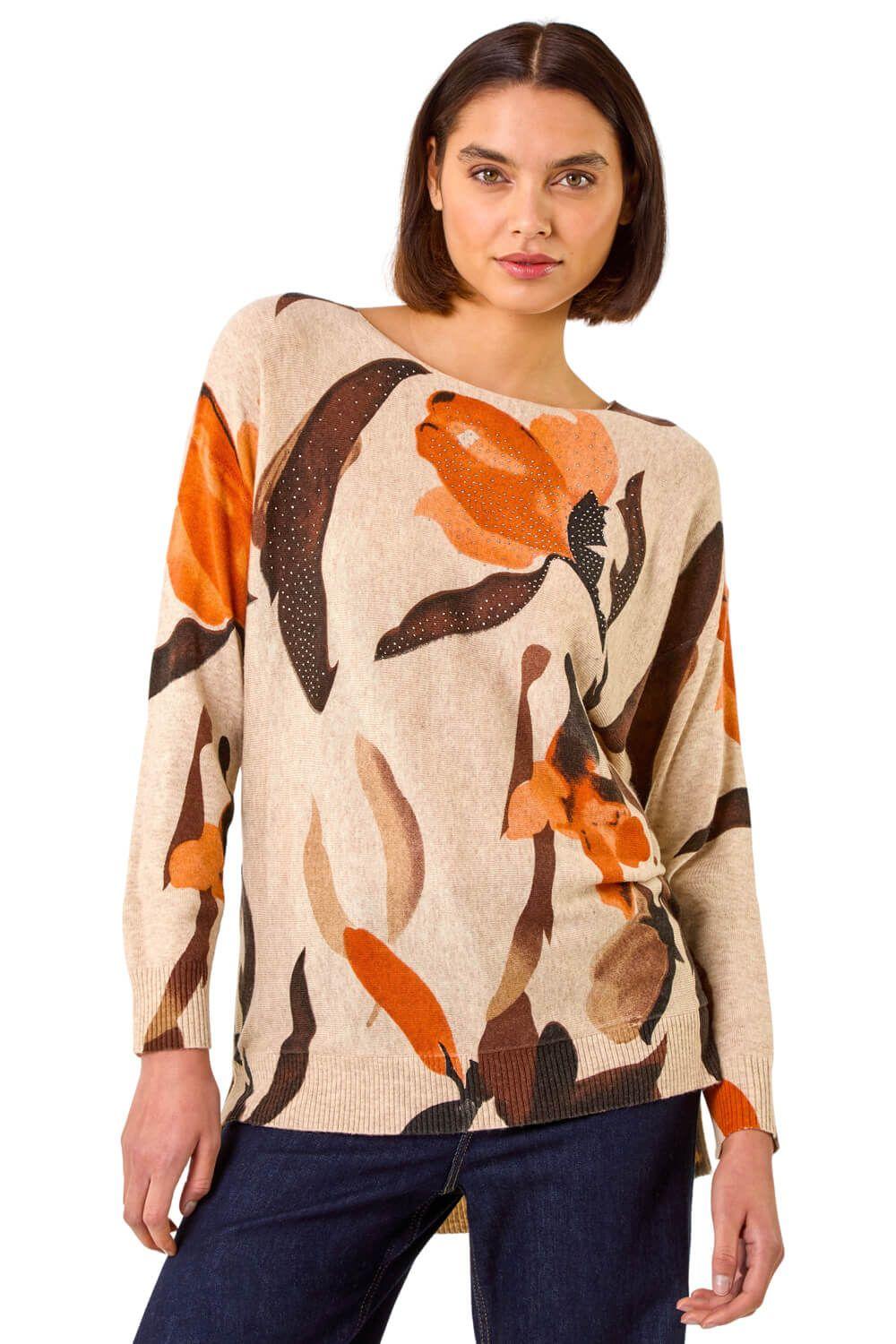 Floral Print Tunic Jumper by ROMAN