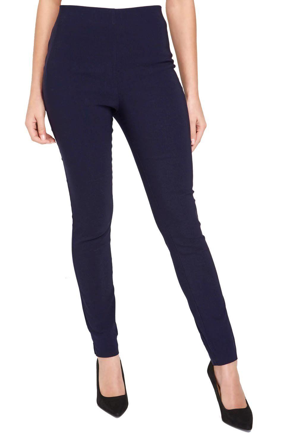 Full Length Elastic Waist Stretch Trousers by ROMAN