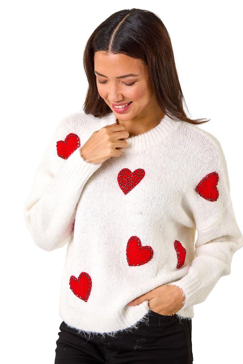 Heart Detail Knit Jumper by ROMAN