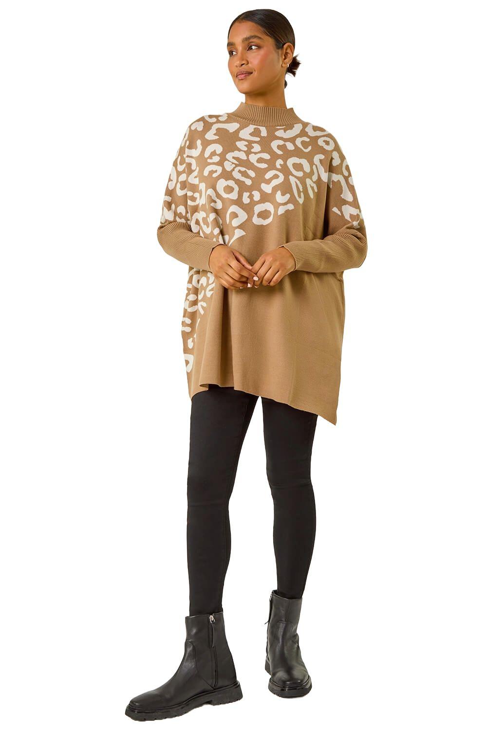 Leopard Print Knitted Jumper by ROMAN
