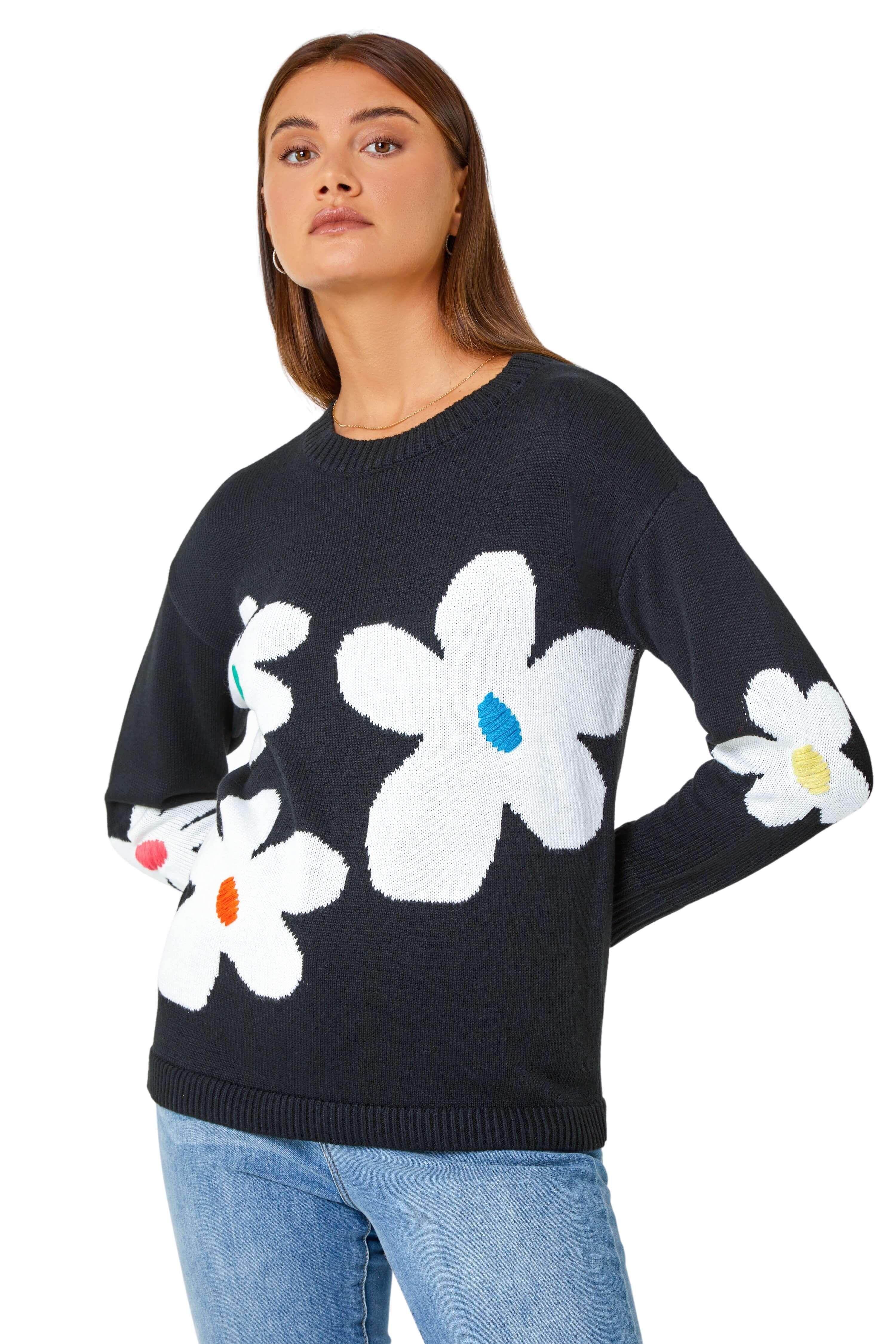 Oversized Floral Print Jumper by ROMAN