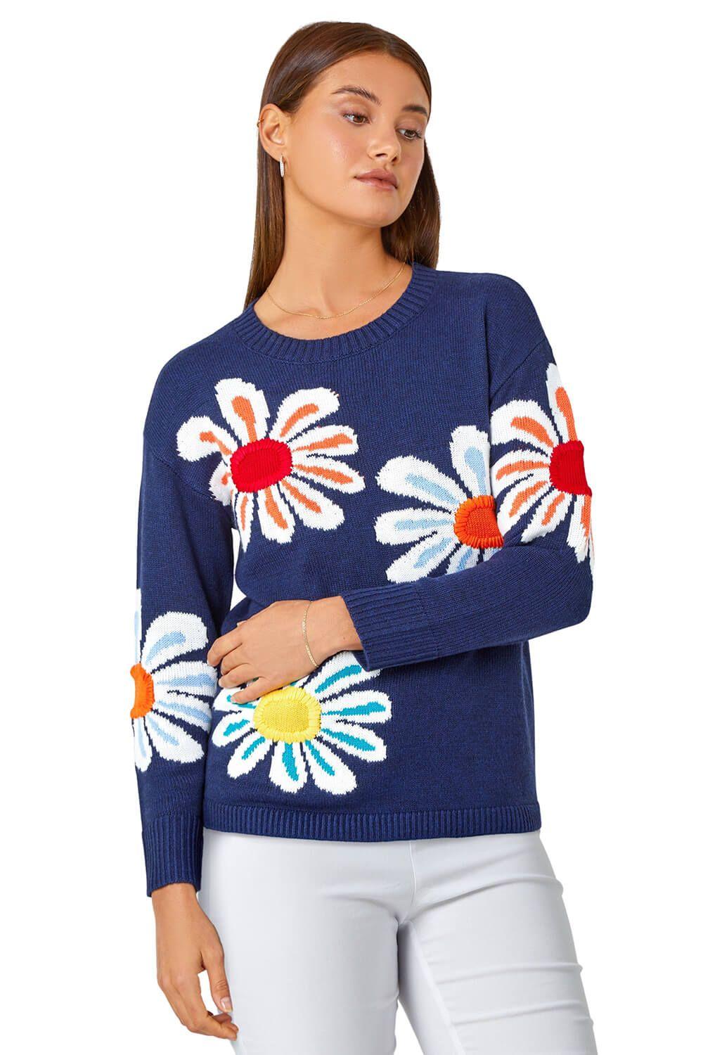 Oversized Floral Print Jumper by ROMAN
