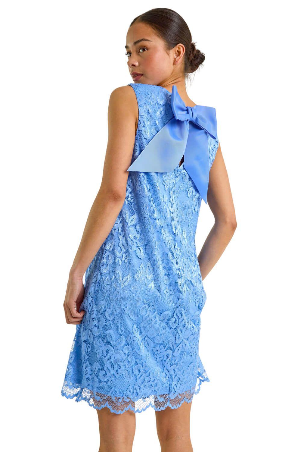Petite Bow Back Lace Shift Dress by ROMAN