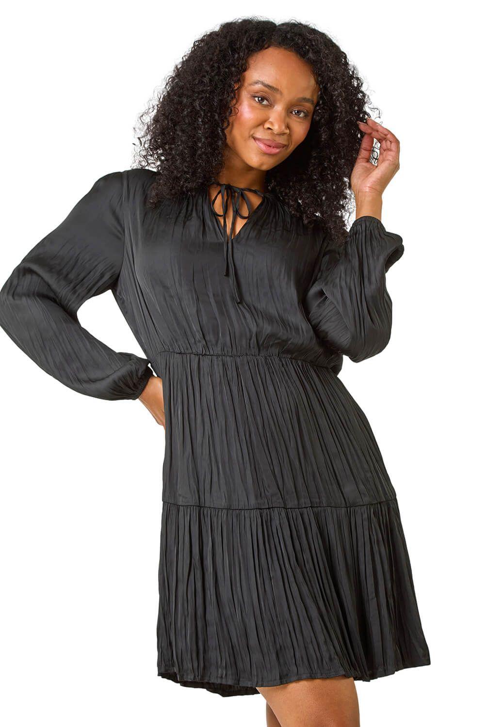 Petite Crushed Pleat Tier Dress by ROMAN