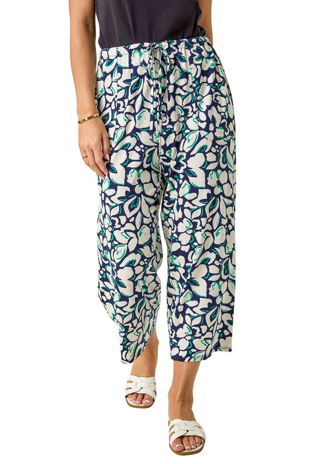 Petite Floral Stretch Trouser by ROMAN