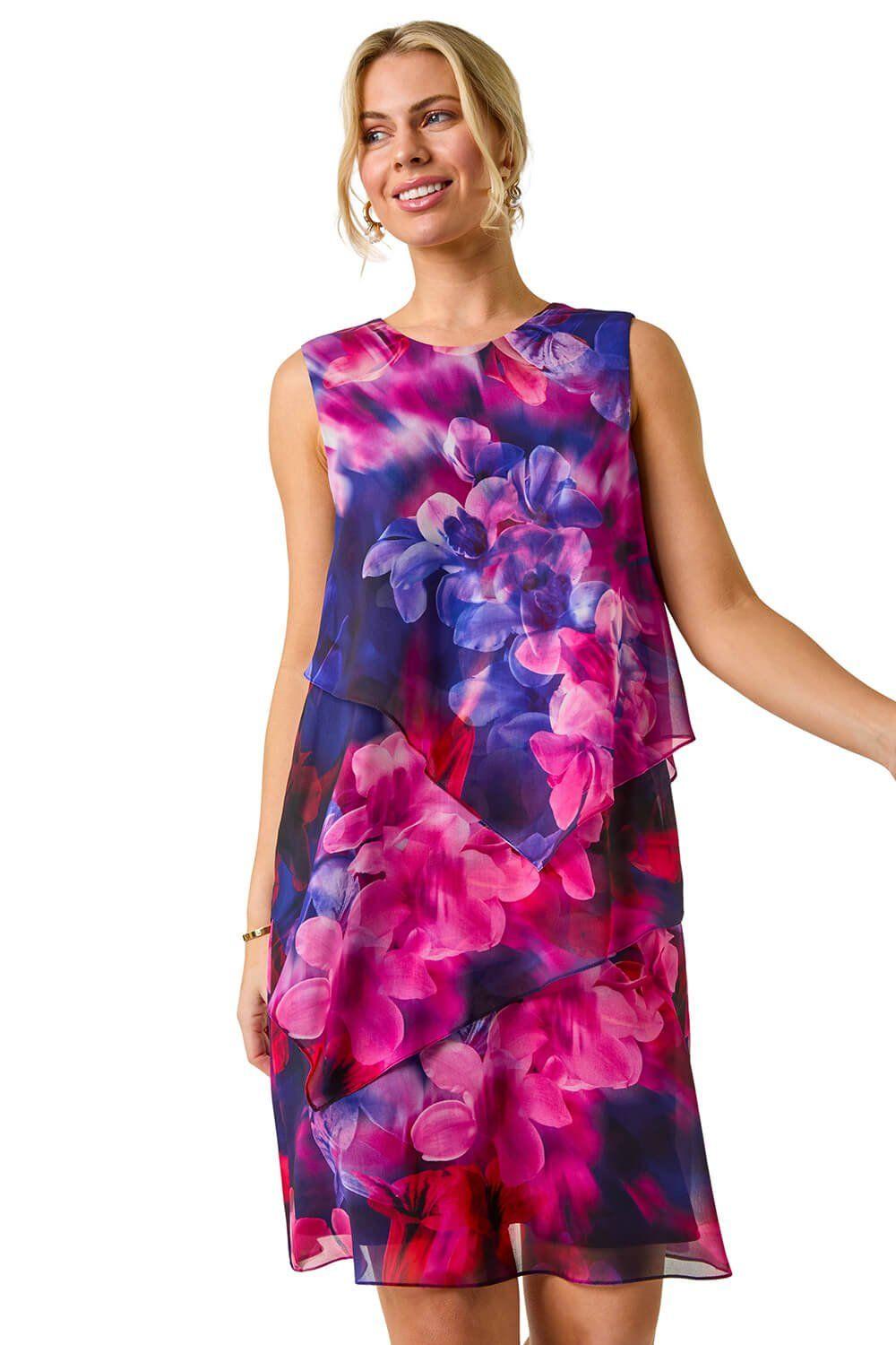 Petite Floral Tiered Dress by ROMAN