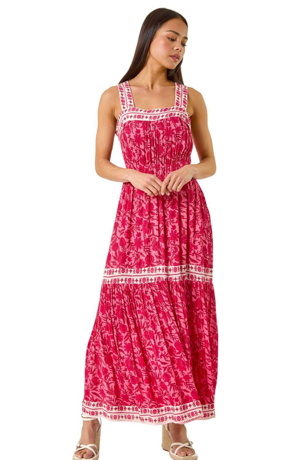 Petite Floral Tiered Maxi Dress by ROMAN