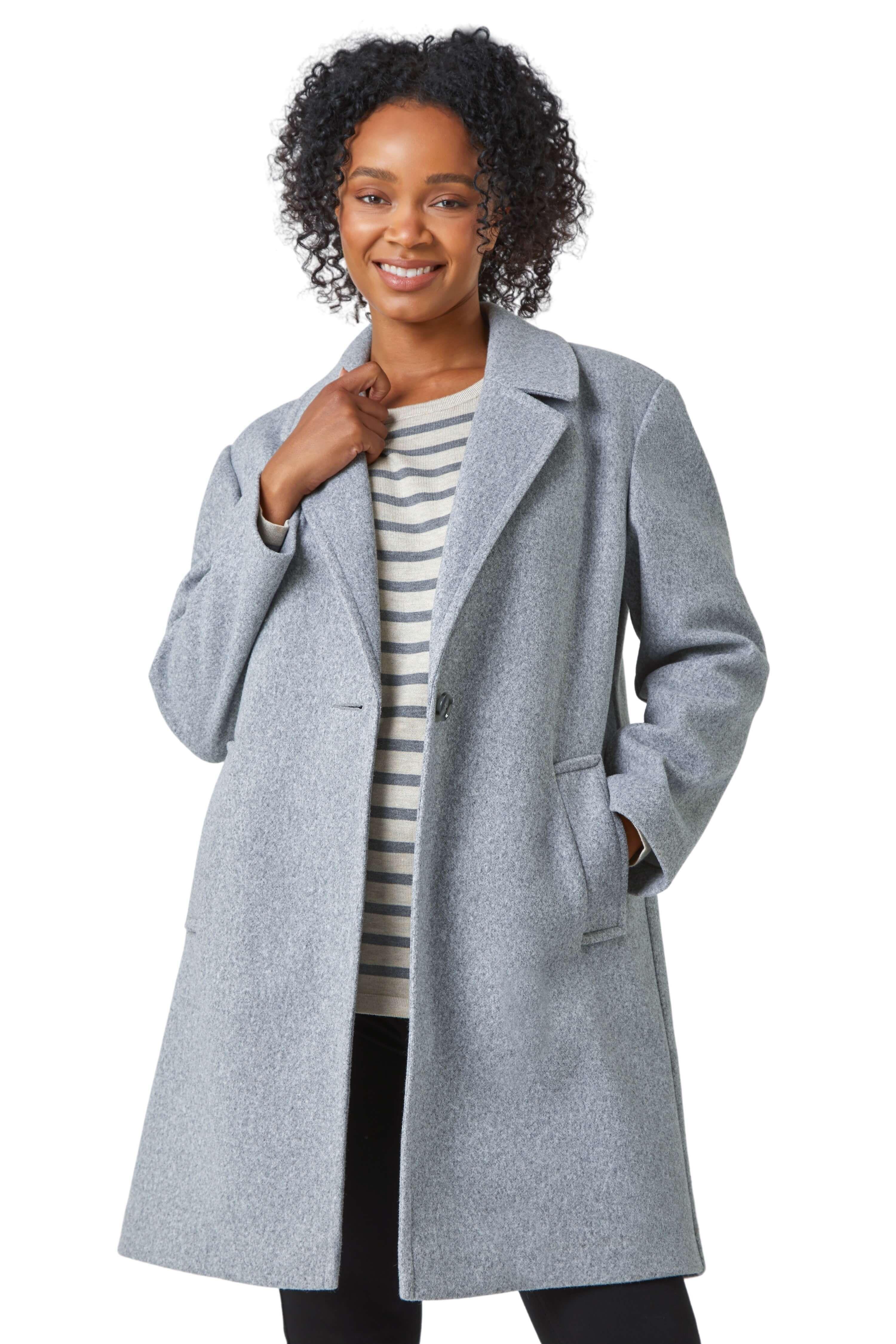 Petite Smart Longline Coat by ROMAN